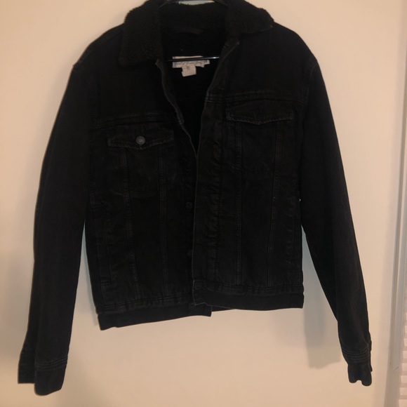 H&M Other - H&M Sherpa Black Denim Jacket